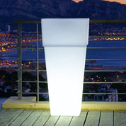 Vaso Quadrado Luminoso Branco - 50 x 50 x A.105